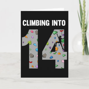 Rock Climber 14th Birthday 14 Year Old Climbing In Card