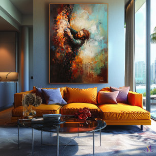 Rock Climber Art - Abstract Adventure Sports  Canvas Print