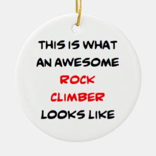 rock climber, awesome ceramic tree decoration