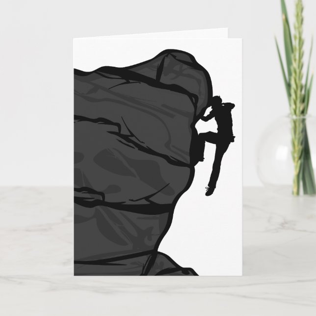 Rock Climber Bouldering Greeting Card (Front)