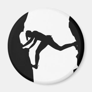 Rock Climber Bouldering Magnet
