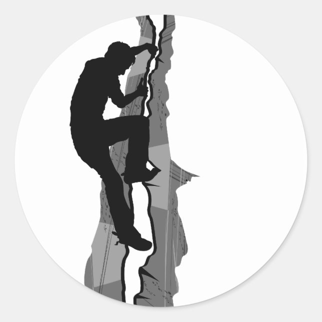 Rock Climber Bouldering Sticker (Front)