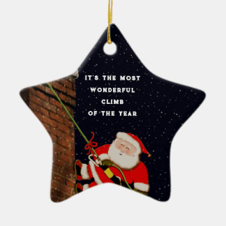 Rock Climber Christmas Ceramic Tree Decoration