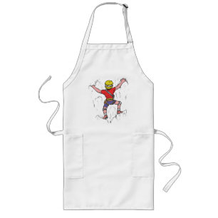 Rock Climber Climbing on T-Shirt Long Apron