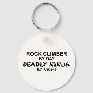 Rock Climber Deadly Ninja by Night Key Ring