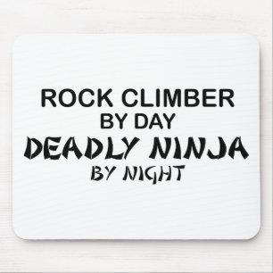 Rock Climber Deadly Ninja by Night Mouse Mat