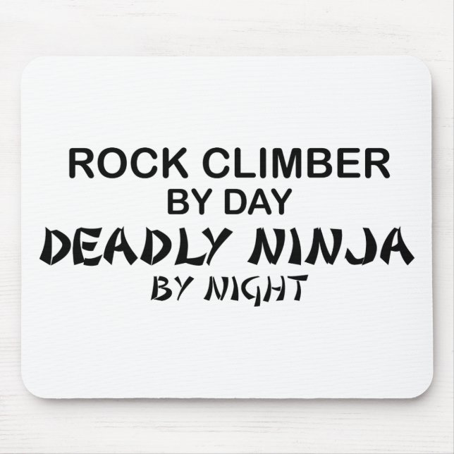 Rock Climber Deadly Ninja by Night Mouse Mat (Front)