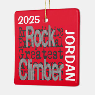 Rock Climber Extraordinaire CUSTOM Ceramic Ornament