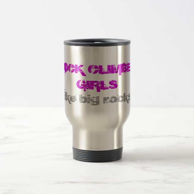 rock climber girls travel mug (Center)