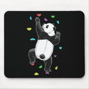 Rock Climber Indoor Wall Climbing Panda Bear Funny Mouse Mat