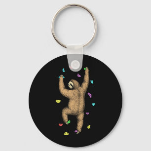 Rock Climber Indoor Wall Climbing Slow Sloth Funny Key Ring
