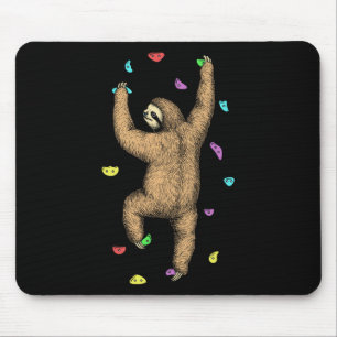 Rock Climber Indoor Wall Climbing Slow Sloth Funny Mouse Mat