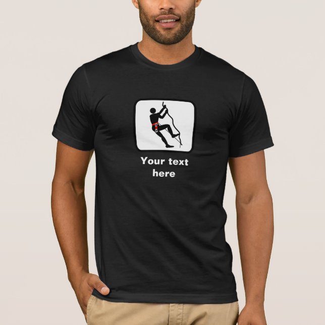 Rock Climber Logo -- Customisable T-Shirt (Front)