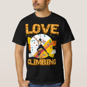 Rock Climber Love Climbing Rock Jock Belayer Ice M T-Shirt