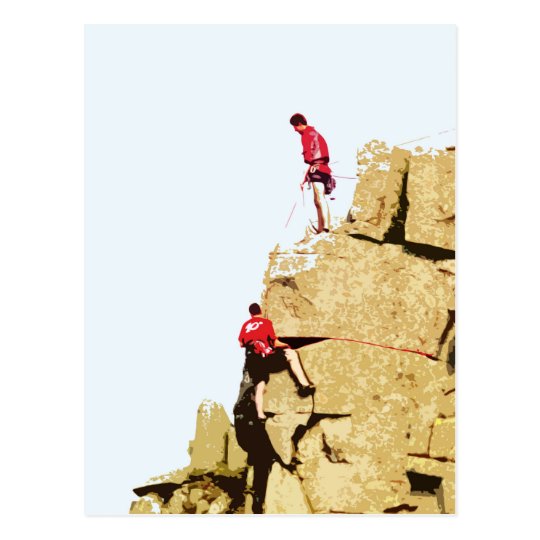 rock climber postcard