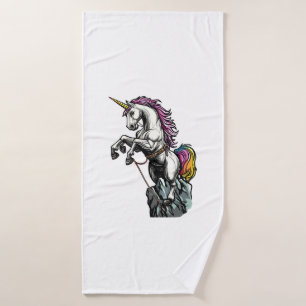 Rock Climber Unicorn (1) Bath Towel