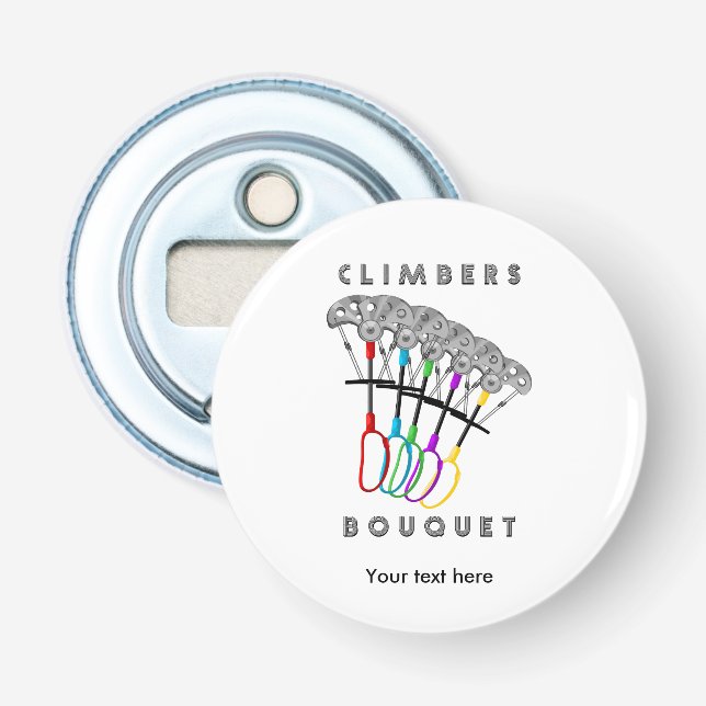 Rock Climbers Bouquet Bottle Opener (Front)