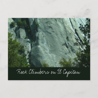 Rock Climbers on El Capitan Postcard