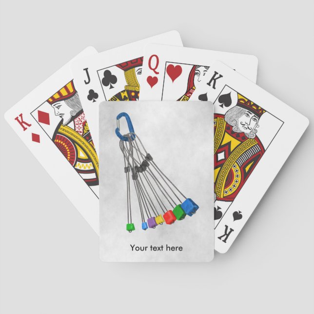 Rock Climbers Rack Of Wires Playing Cards (Back)