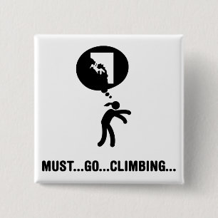 Rock Climbing 15 Cm Square Badge