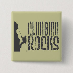 Rock Climbing 15 Cm Square Badge