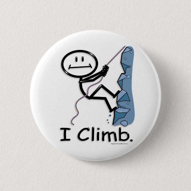 Rock Climbing 6 Cm Round Badge (Front)