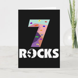 Rock Climbing 7th Birthday Party For Kids Mm Card