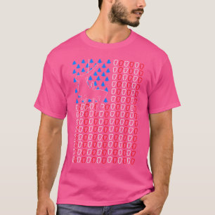Rock Climbing American Flag Mountains Climber T-Shirt