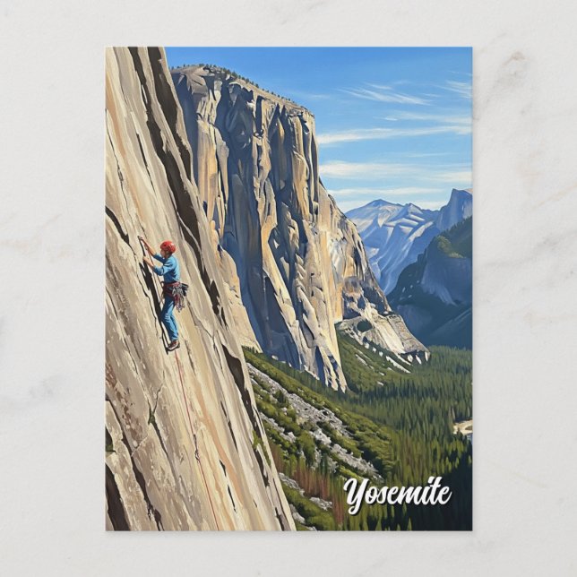 Rock Climbing at Yosemite National Park Postcard (Front)