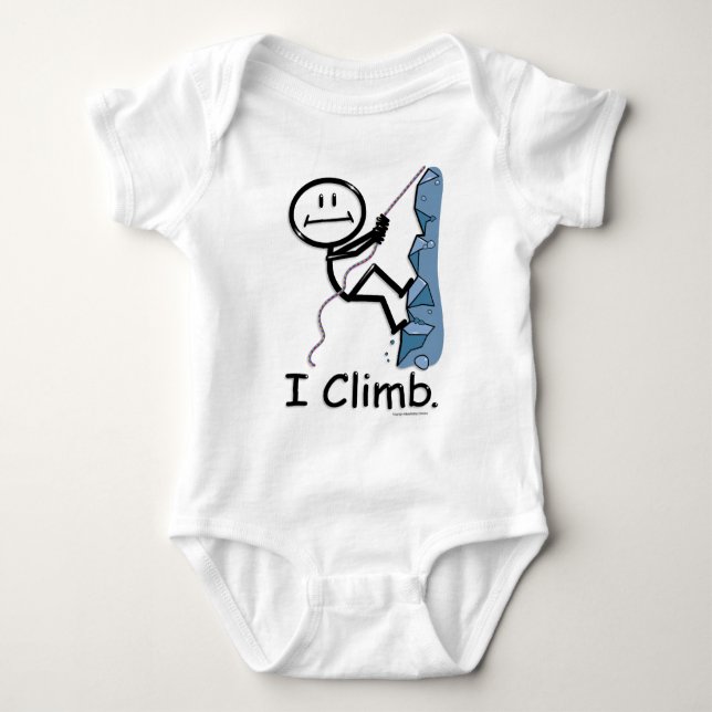 Rock Climbing Baby Bodysuit (Front)