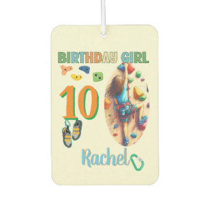 Rock Climbing Birthday Girl Adventure Ready Car Air Freshener