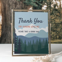 Rock Climbing Birthday Party Favours Sign