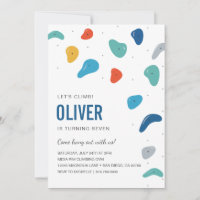 Rock Climbing Birthday Party Invitation