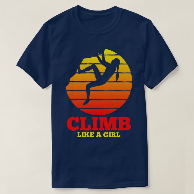 Rock Climbing Bouldering Climber Vintage T-Shirt (Design Front)