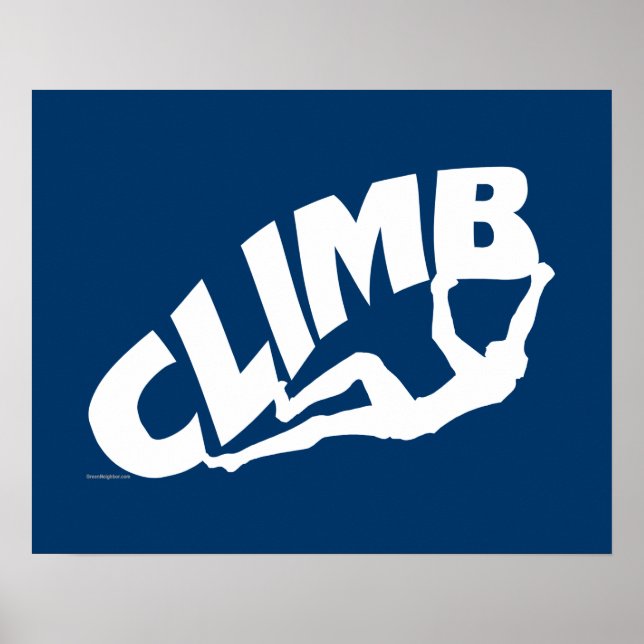 Rock Climbing Bouldering Poster (Front)