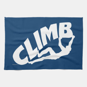 Rock Climbing Bouldering Tea Towel