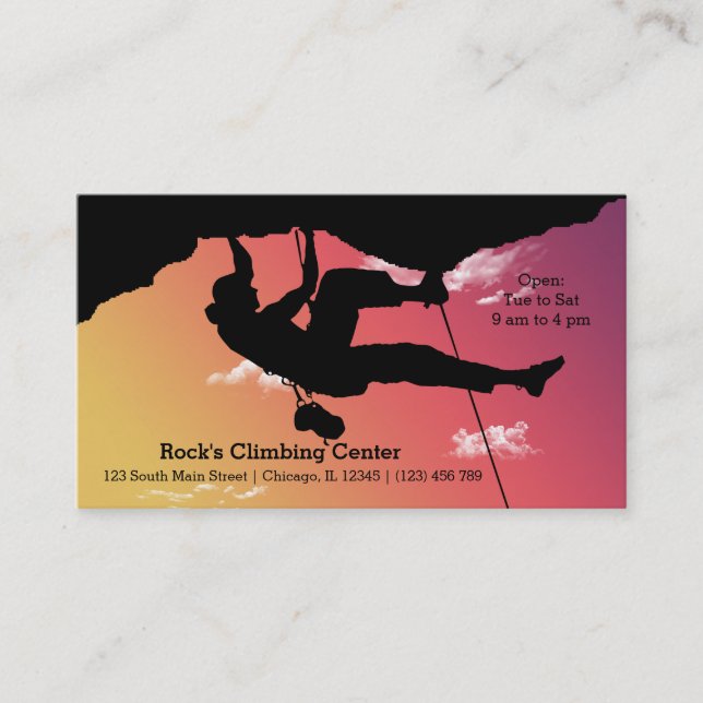 Rock Climbing Business Card (Front)