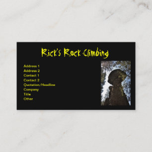 Rock Climbing Business Card