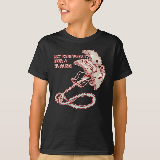 Rock climbing cam re-sling T-Shirt (Front)