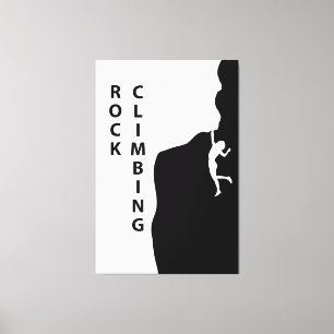 Rock climbing canvas print