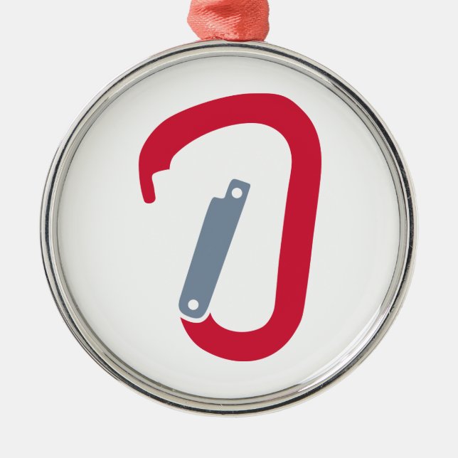Rock climbing carabiner metal tree decoration (Front)