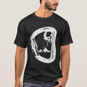 Rock Climbing Carabiner Mountaineer Mountain Clim T-Shirt