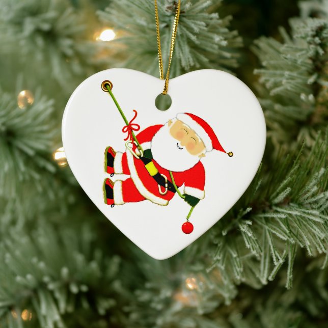 Rock Climbing Christmas Ceramic Tree Decoration (Tree)