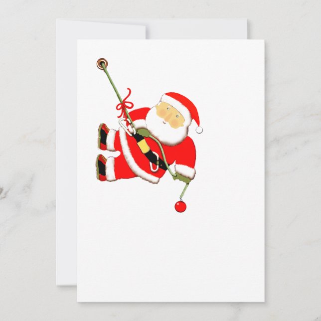 Rock Climbing Christmas Holiday Card (Front)