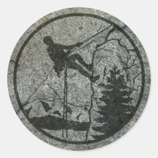 Rock Climbing Classic Round Sticker