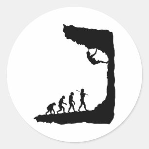 Rock Climbing Classic Round Sticker