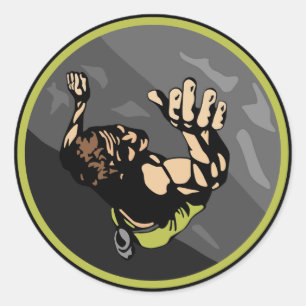 Rock Climbing Classic Round Sticker