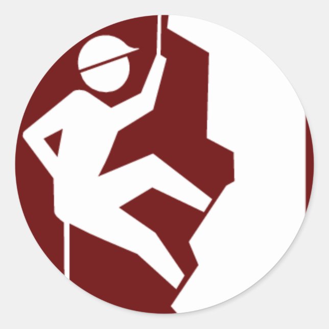 Rock Climbing Classic Round Sticker (Front)