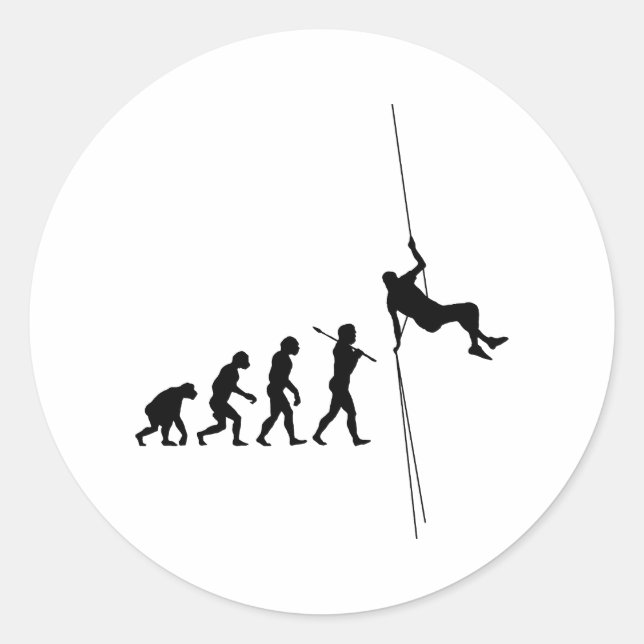 Rock Climbing Classic Round Sticker (Front)