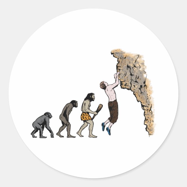 Rock Climbing Classic Round Sticker (Front)